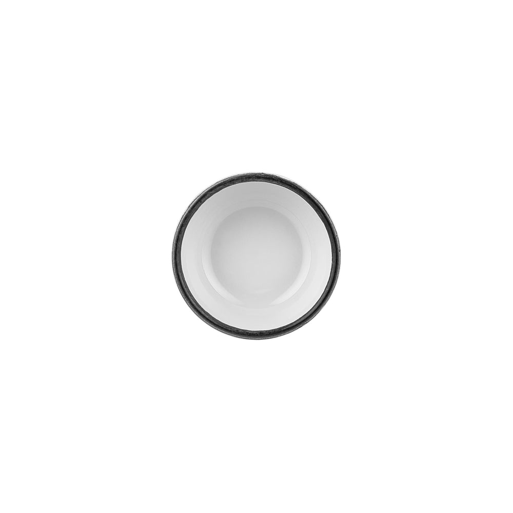 Helix Black dia.2.75" h:1.25" 2 oz. Round Black Vitrified Bowl