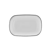 Helix Black 13.5" x 9" x h:0" Oval Black Vitrified Platter