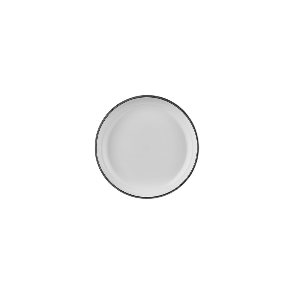 Helix Black dia.7.5" h:1.5" 24 oz. Round Black Vitrified Deep Plate
