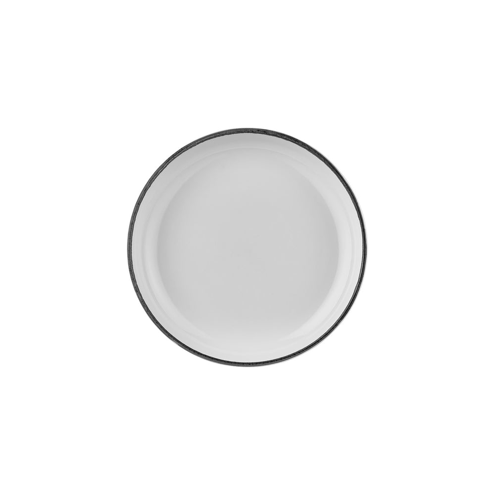 Helix Black dia.10.25" h:2" 59 oz. Round Black Vitrified Deep Plate