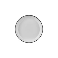 Helix Black dia.10.25" h:2" 59 oz. Round Black Vitrified Deep Plate
