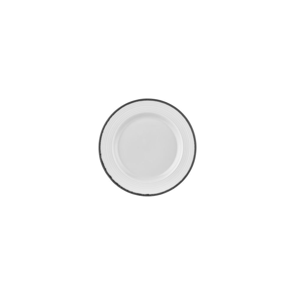 Helix Black dia.7" Round Black Vitrified Plate