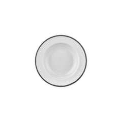 Helix Black dia.9" h:0" 10 oz. Round Black Vitrified Deep Plate