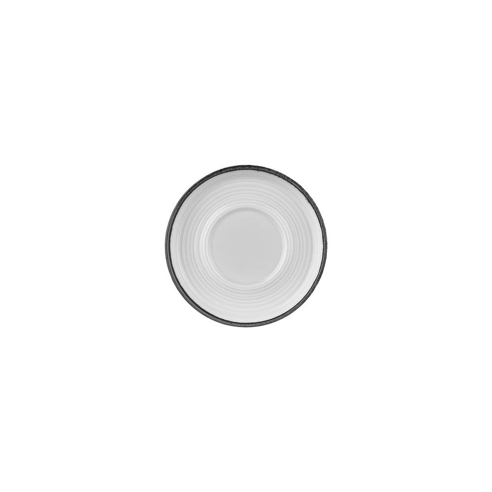 Helix Black dia.6" Round Black Vitrified Saucer