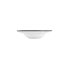Helix Black dia.10.75" h:2.5" 17 oz. Round Black Vitrified Deep Plate