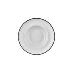 Helix Black dia.10.75" h:2.5" 17 oz. Round Black Vitrified Deep Plate