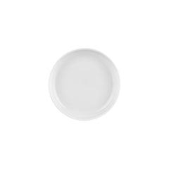 Helix White dia.9" h:2" 42 oz. Round Warm White Vitrified Deep Plate