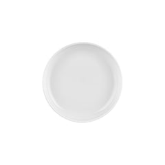 Helix White dia.10.25" h:2" 59 oz. Round Warm White Vitrified Deep Plate