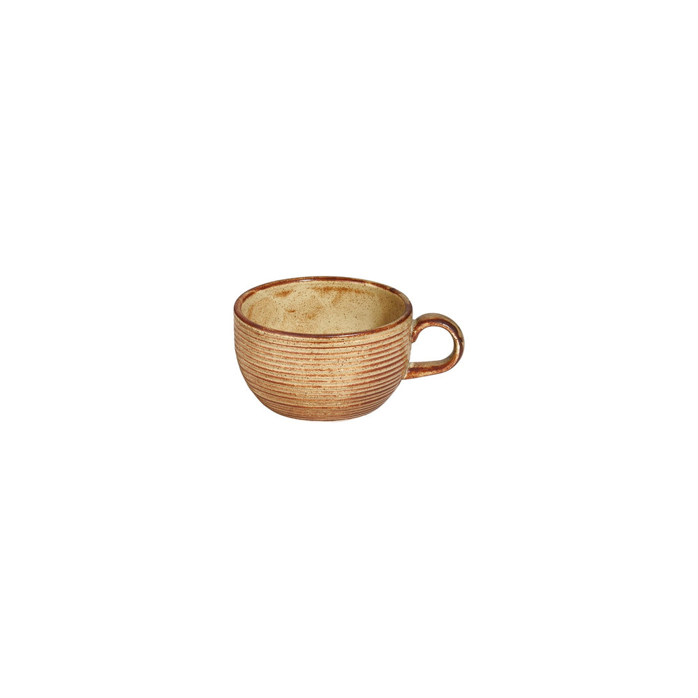 Helix Dune dia.4" h:0" 9 oz. Round Orange Vitrified Cup