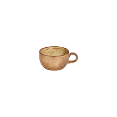Helix Dune dia.4" h:0" 9 oz. Round Orange Vitrified Cup
