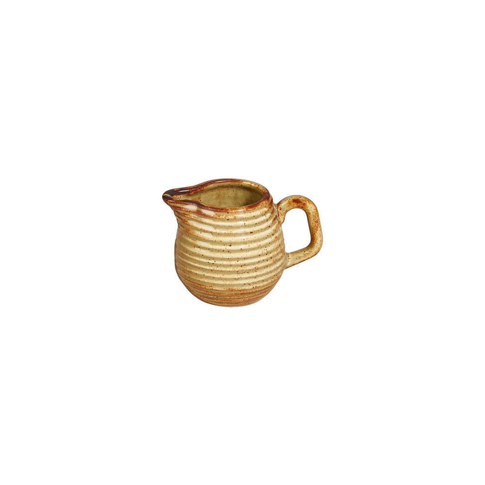 Helix Dune dia.3.25" h:2.25" 3 oz. Round Orange Vitrified Creamer