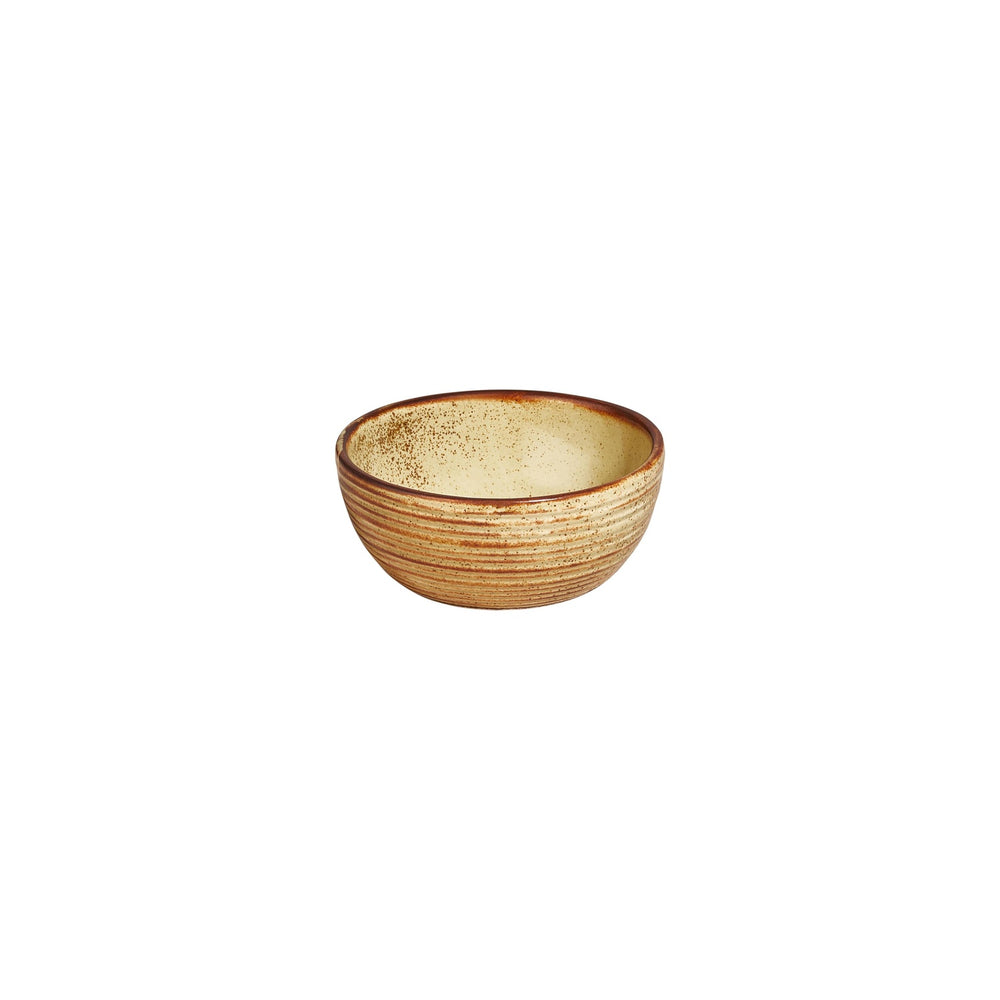 Helix Dune dia.2.75" h:1.25" 2 oz. Round Orange Vitrified Bowl