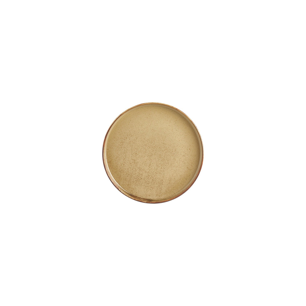 Helix Dune dia.6.25" Round Orange Vitrified Plate
