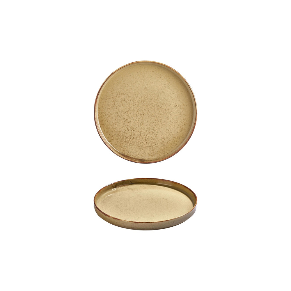 Helix Dune dia.7.5" Round Orange Vitrified Plate