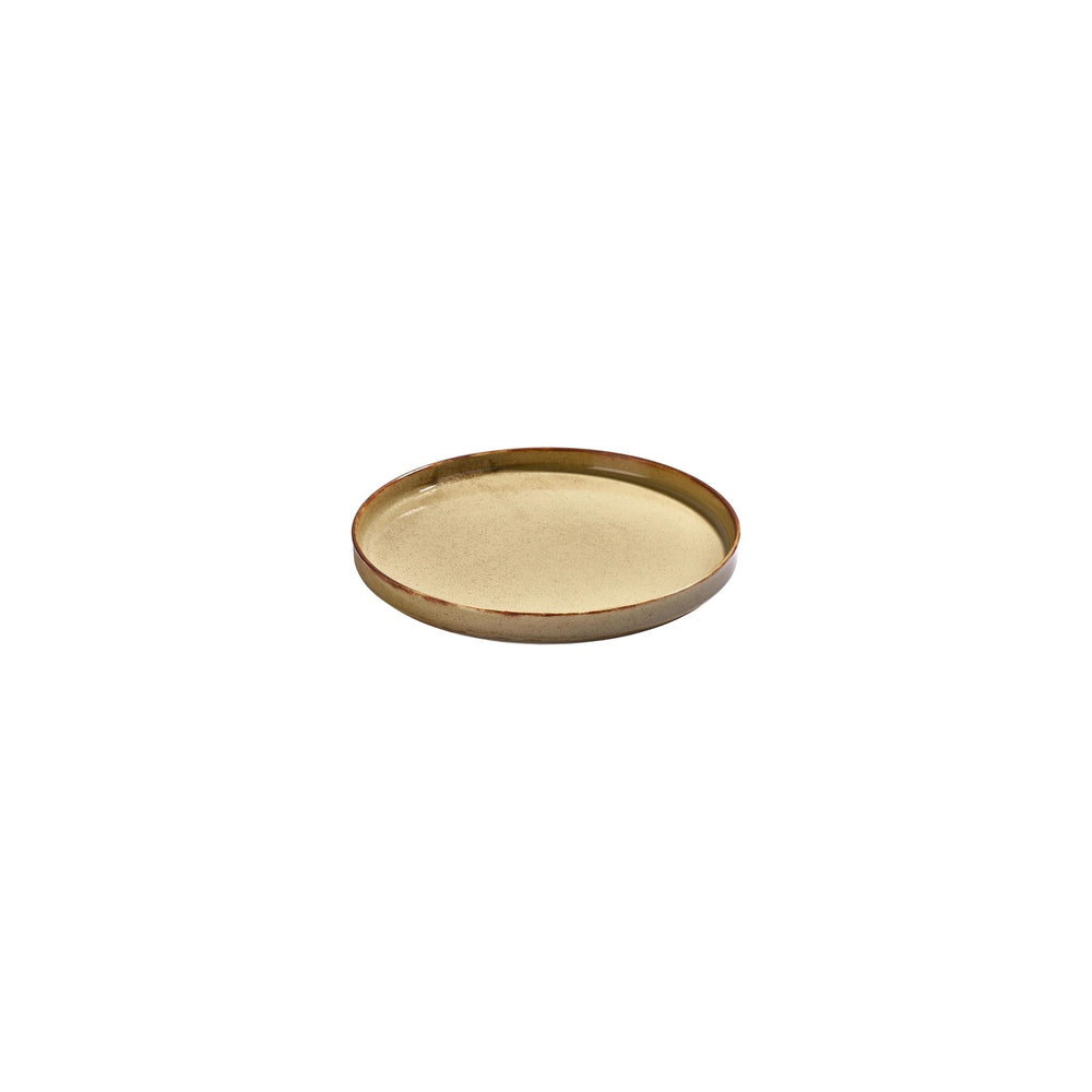 Helix Dune dia.7.5" Round Orange Vitrified Plate