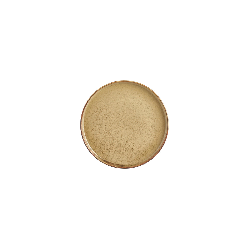 Helix Dune dia.7.5" Round Orange Vitrified Plate