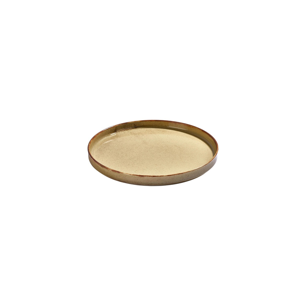 Helix Dune dia.9" Round Orange Vitrified Plate