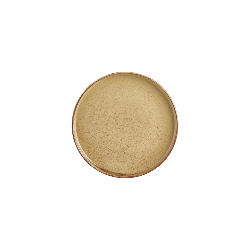 Helix Dune dia.9" Round Orange Vitrified Plate