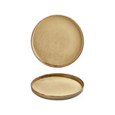 Helix Dune dia.9.75" Round Orange Vitrified Plate