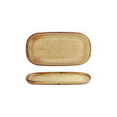 Helix Dune 11.75" x 6.25" x h:0" Oval Orange Vitrified Platter