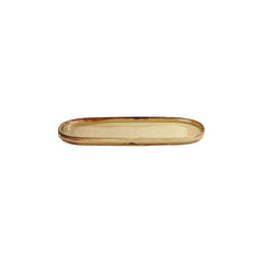 Helix Dune 11.75" x 6.25" x h:0.75" Oval Orange Vitrified Platter