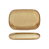 Helix Dune 13.5" x 9" x h:0.75" Oval Orange Vitrified Platter