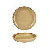 Helix Dune dia.10.25" h:0" 59 oz. Round Orange Vitrified Deep Plate