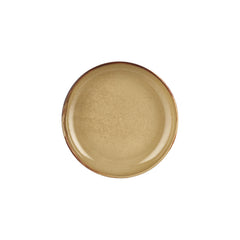 Helix Dune dia.10.25" h:2" 59 oz. Round Orange Vitrified Deep Plate