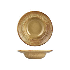 Helix Dune dia.10.75" h:2.5" 17 oz. Round Orange Vitrified Deep Plate