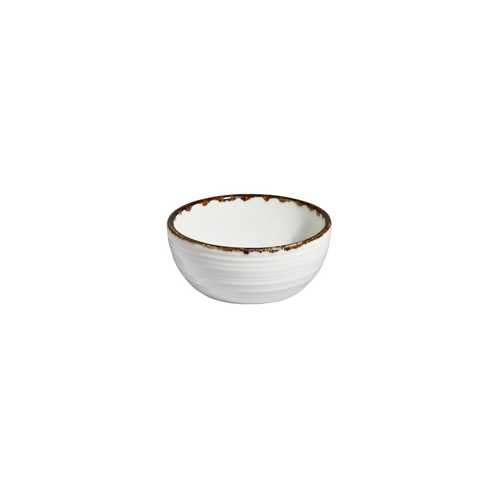 Helix Gleam dia.2.75" h:1.25" 2 oz. Round Brown Vitrified Bowl