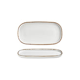 Helix Gleam 11.75" x 6.25" x h:0.75" Oval Brown Vitrified Platter