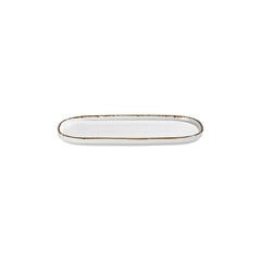 Helix Gleam 11.75" x 6.25" x h:0.75" Oval Brown Vitrified Platter