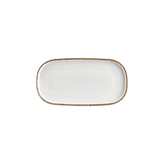 Helix Gleam 11.75" x 6.25" x h:0.75" Oval Brown Vitrified Platter