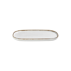Helix Gleam 13.5" x 9" x h:0.75" Oval Brown Vitrified Platter