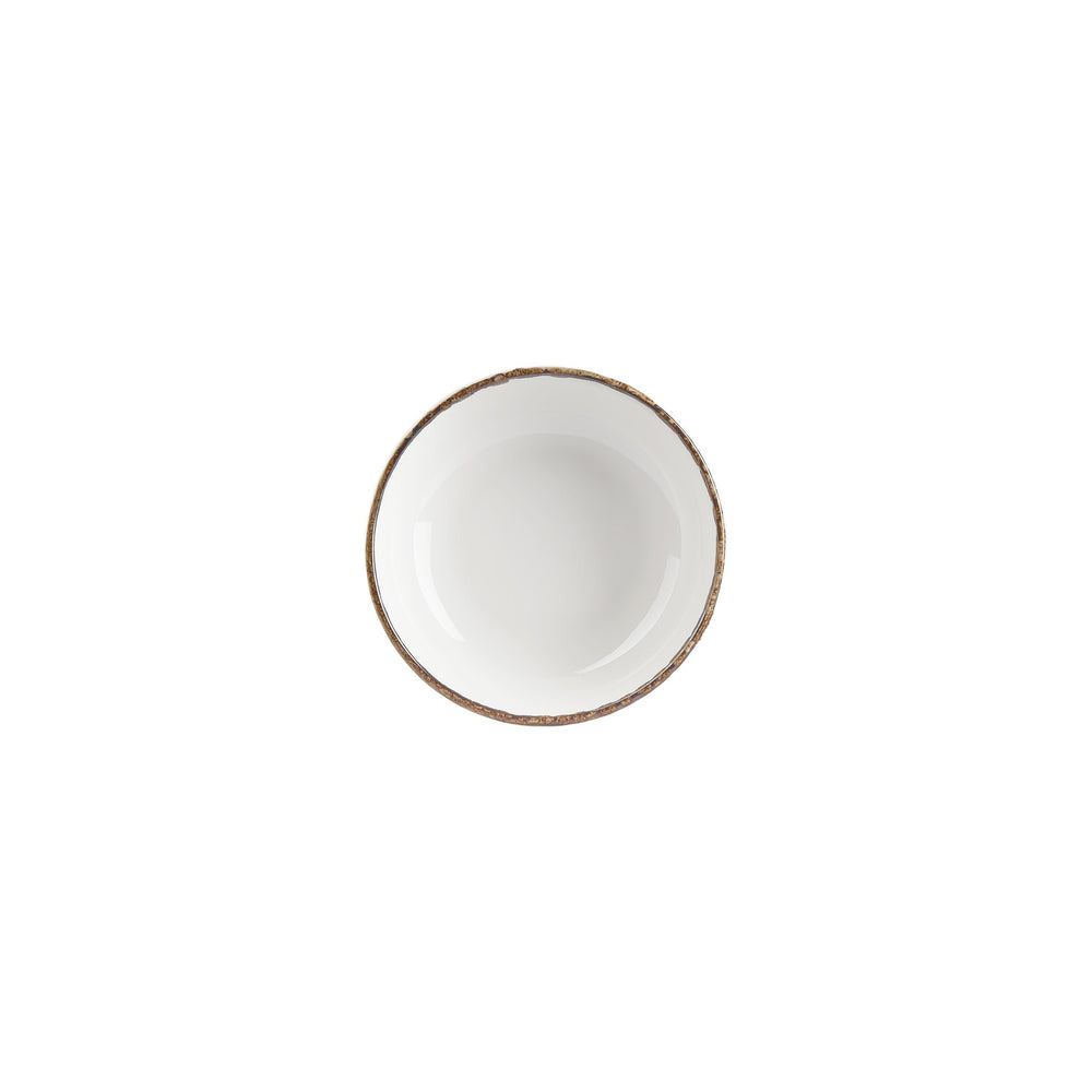 Helix Gleam dia.3.75" h:1.5" 5 oz. Round Brown Vitrified Bowl