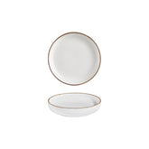 Helix Gleam dia.7.5" h:1.5" 24 oz. Round Brown Vitrified Deep Plate