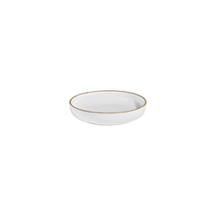 Helix Gleam dia.7.5" h:1.5" 24 oz. Round Brown Vitrified Deep Plate