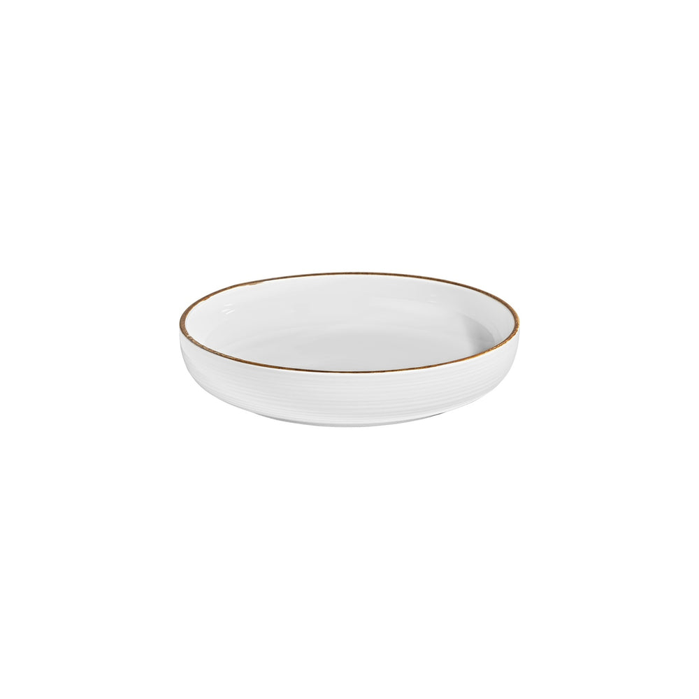 Helix Gleam dia.10.25" h:2" 59 oz. Round Brown Vitrified Deep Plate
