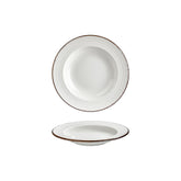 Helix Gleam dia.9" h:0" 10 oz. Round Brown Vitrified Deep Plate