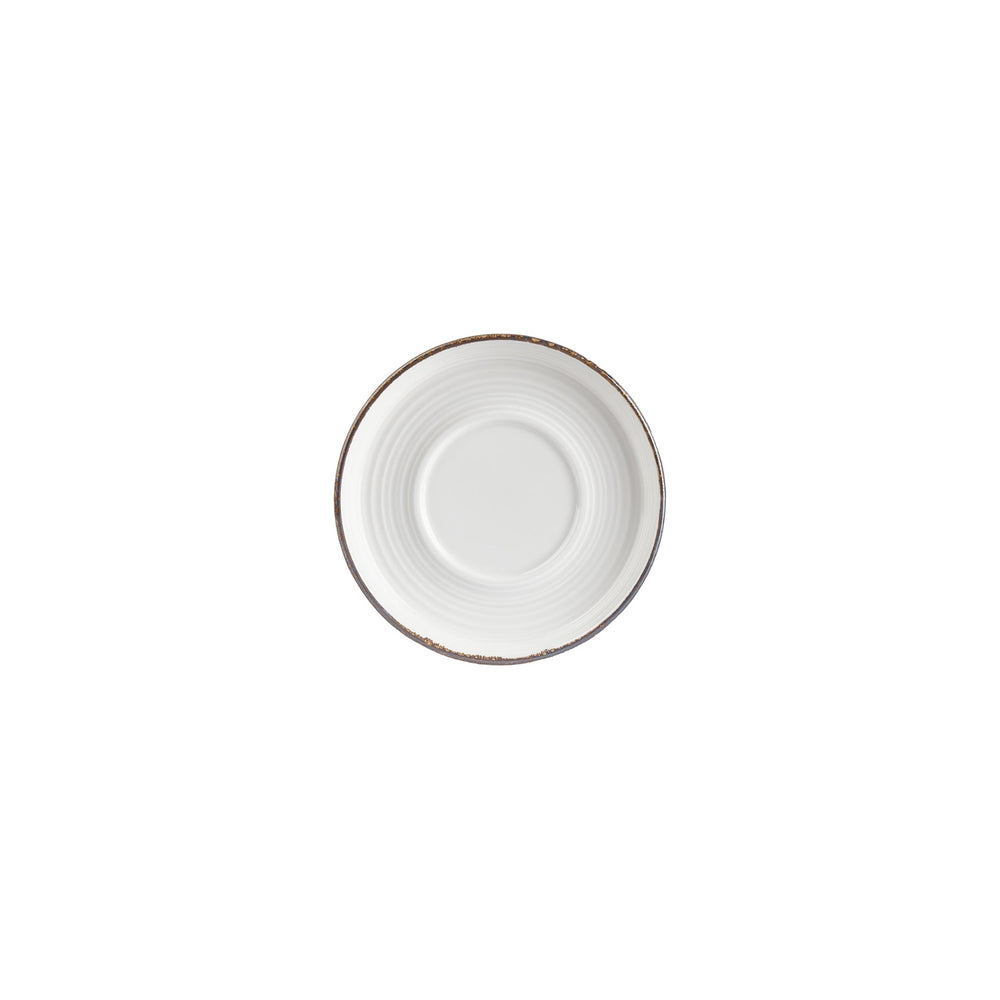 Helix Gleam dia.6" Round Brown Vitrified Saucer