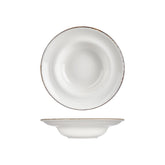 Helix Gleam dia.10.75" h:0" 17 oz. Round Brown Vitrified Deep Plate