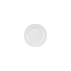 Helix White dia.7" Round Warm White Vitrified Plate