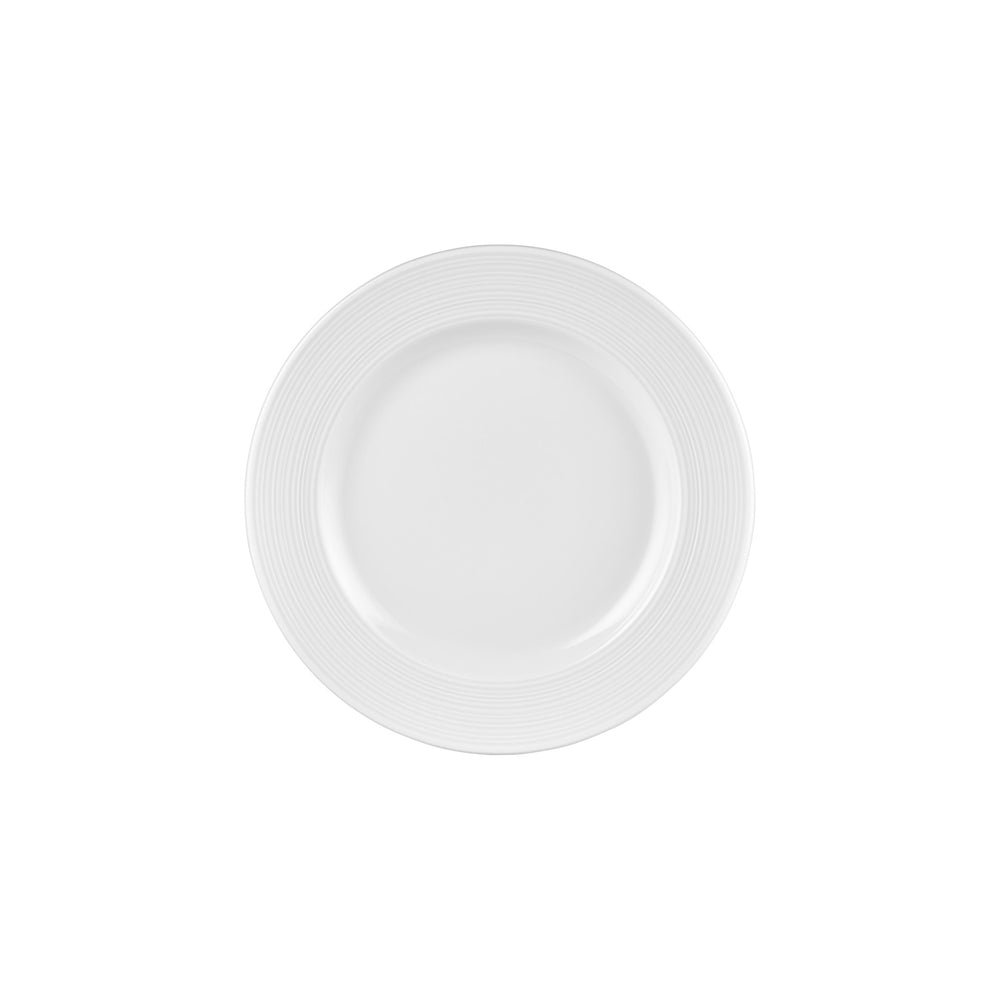 Helix White dia.10.75" Round Warm White Vitrified Plate