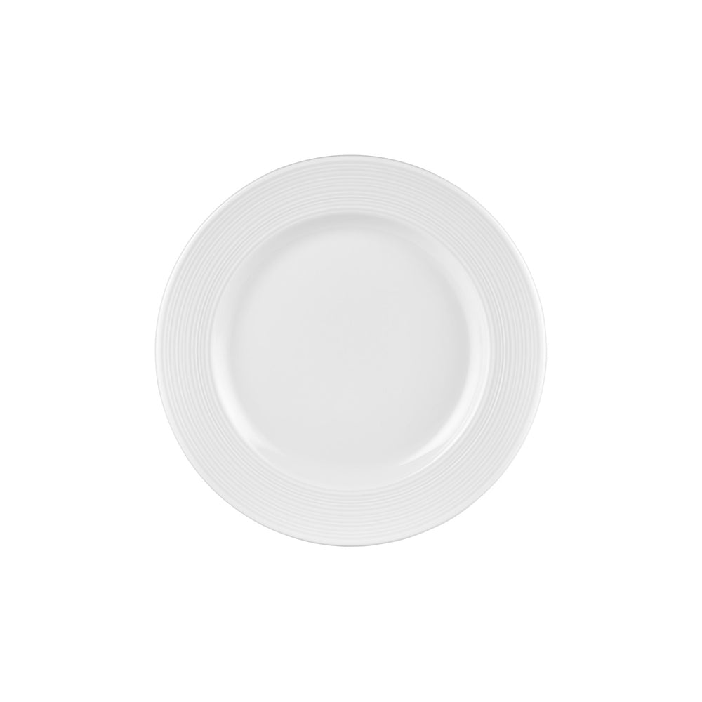 Helix White dia.11.75" Round Warm White Vitrified Plate
