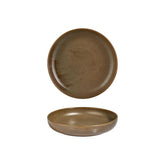 Helix Kaldi dia.9" h:0" 42 oz. Round Brown Vitrified Deep Plate