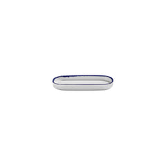 Helix Navy Blue 7.75" x 3.75" x h:1" Oval Blue Vitrified Platter
