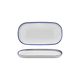 Helix Navy Blue 11.75" x 6.25" x h:0" Oval Blue Vitrified Platter