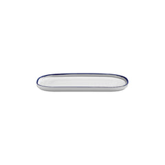 Helix Navy Blue 11.75" x 6.25" x h:0.75" Oval Blue Vitrified Platter