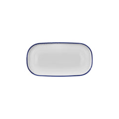 Helix Navy Blue 11.75" x 6.25" x h:0.75" Oval Blue Vitrified Platter