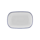 Helix Navy Blue 13.5" x 9" x h:0.75" Oval Blue Vitrified Platter